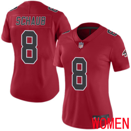 Atlanta Falcons Limited Red Women Matt Schaub Jersey NFL Football #8 Rush Vapor Untouchable->youth nfl jersey->Youth Jersey